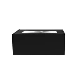 Hamper Gift Box PVC Window Small Black (26.5x20.5x10.4cmH)