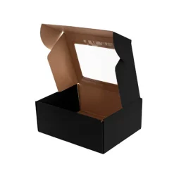 Hamper Gift Box PVC Window Small Black (26.5x20.5x10.4cmH)