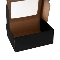 Hamper Gift Box PVC Window Small Black (26.5x20.5x10.4cmH)