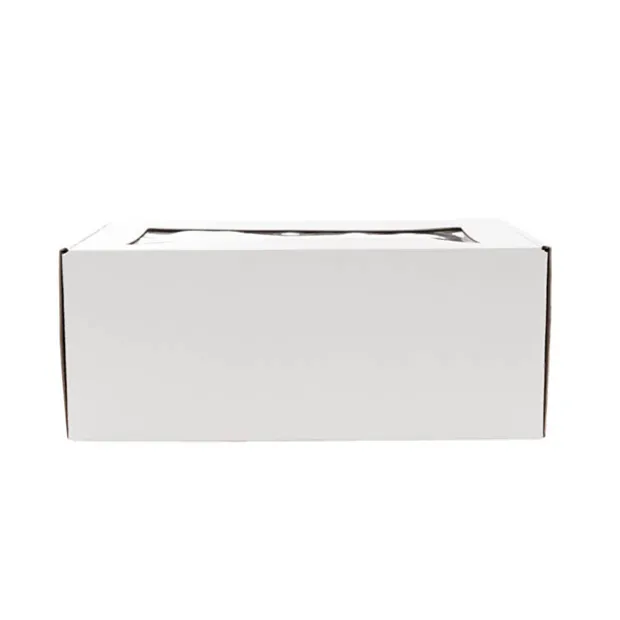Hamper Gift Box PVC Window Medium White (31.5x22.5x12.5cmH)