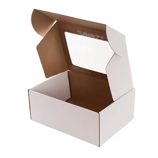Hamper Gift Box PVC Window Medium White (31.5x22.5x12.5cmH)