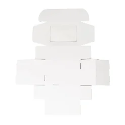 Hamper Gift Box PVC Window Medium White (31.5x22.5x12.5cmH)