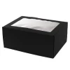 Hamper Gift Box PVC Window Large Black (35.5x25.5.5x14.5cmH)
