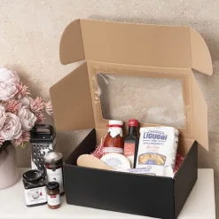 Hamper Gift Box PVC Window Large Black (35.5x25.5.5x14.5cmH)