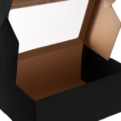 Hamper Gift Box PVC Window Large Black (35.5x25.5.5x14.5cmH)