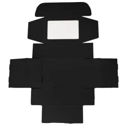 Hamper Gift Box PVC Window Large Black (35.5x25.5.5x14.5cmH)