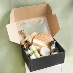 Hamper Gift Box PVC Window Large Black (35.5x25.5.5x14.5cmH)