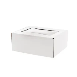 Hamper Gift Box PVC Window Small White (26.5x20.5x10.4cmH)