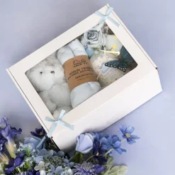 Hamper Gift Box PVC Window Small White (26.5x20.5x10.4cmH)