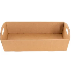 Hamper Tray Flat Pack Large Kraft Brown (43x28.5x9cmH)