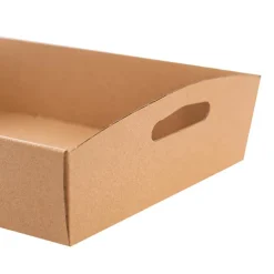 Hamper Tray Flat Pack Large Kraft Brown (43x28.5x9cmH)