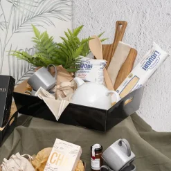 Hamper Tray Flat Pack Large Black Pack 2 (45x30x9cmH)