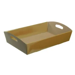 Hamper Tray Flat Pack Medium Gold (34x22x7cmH)