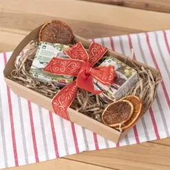 Hamper Tray Flat Pack Mini Kraft Brown (20x12.5x6cmH)