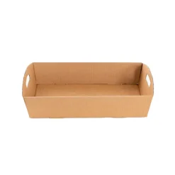 Hamper Tray Flat Pack Small Kraft Brown (30x19x6cmH)