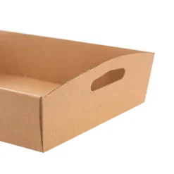 Hamper Tray Flat Pack Small Kraft Brown (30x19x6cmH)