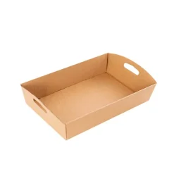 Hamper Tray Flat Pack Small Kraft Brown (30x19x6cmH)