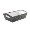 Hamper Tray Rigid Art Deco Lattice Lge Charcoal(33x23x12cmH)