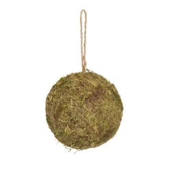 Hanging Artificial Moss Ball Green (15cmD)