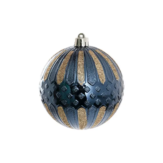 Hanging Assorted Baubles Set 9 Midnight Blue & Gold (10cmD)