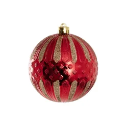 Hanging Assorted Baubles Set 9 Red & Gold (10cmD)