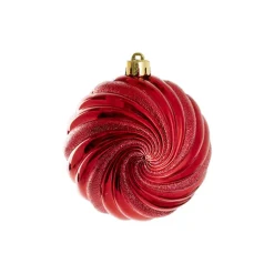 Hanging Assorted Baubles Set 9 Red & Gold (10cmD)