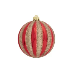 Hanging Assorted Baubles Set 9 Red & Gold (10cmD)