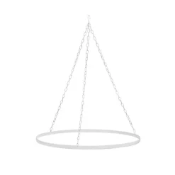 Hanging Ceiling Hoop Medium Single White (65cmDx75cmH)