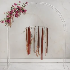 Hanging Ceiling Hoop Medium Single White (65cmDx75cmH)