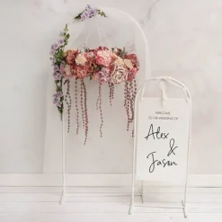 Hanging Ceiling Hoop Small Single White (45cmDx54cmH)