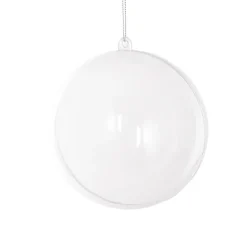 Hanging Clear Bauble Pack 5 (10cmD)