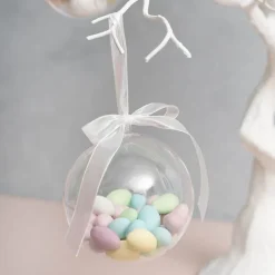 Hanging Clear Bauble Pack 5 (10cmD)