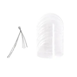 Hanging Clear Bauble Pack 5 (10cmD)