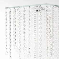 Hanging Crystal Centrepiece Stand Square Clear (84cmH)