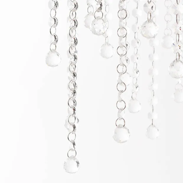 Hanging Crystal Centrepiece Stand Square Clear (84cmH)