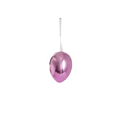 Hanging Easter Eggs Pack 4 Plated Shiny Pink (6cmH)