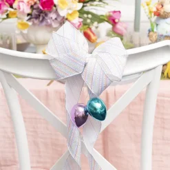 Hanging Easter Eggs Pack 4 Plated Shiny Pink (6cmH)