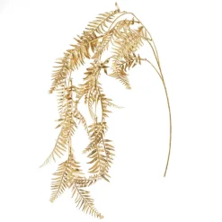 Hanging Fern Spray Metallic Gold (100cmH)