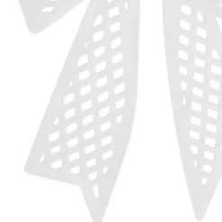 Hanging Flocked Bow White (16.5x24cmH)