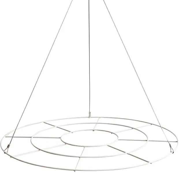 Hanging Floral Chandelier Large Single White (90cmDx100cmH)