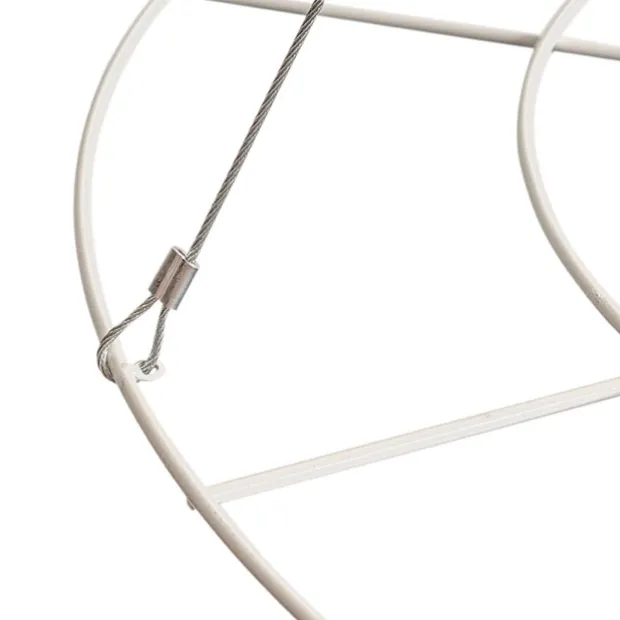 Hanging Floral Chandelier Large Single White (90cmDx100cmH)