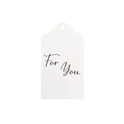 Hanging Gift Tags Scallop For You White Pack 20 (9Lx5W)cm)