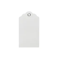 Hanging Gift Tags Scallop White Pack 20(5x9cmH)