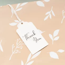 Hanging Gift Tags Scallop Thank You White Pack 20 (9Lx5W)cm)