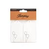 Hanging Gift Tags Scallop Balloons White Pack 20 (9Lx5W)cm)