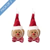 Hanging Gingerbread Man w Hat Pack 2 Brown (9x3x18cmH)