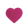 Hanging Love Heart Flocked Hot Pink (23cmD)