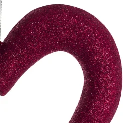 Hanging Love Heart Outline Glitter Hot Pink (24cmD)