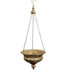 Hanging Metal Planter Pot Brushed Gold (34.5x94cmH)