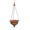 Hanging Metal Planter Pot Rustic Brown (34.5x94cmH)